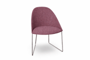 Cila Fully Upholstered Chair With Sled Base Chairs Arper 