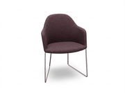 Cila Fully Upholstered Armchair With Sled Base Chairs Arper 