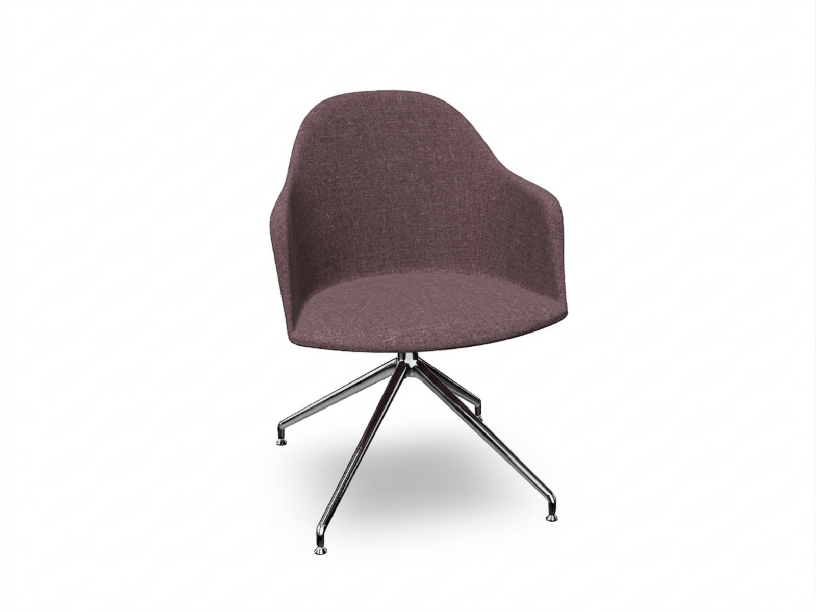 Cila Fully Upholstered Armchair With Swivel Trestle Base