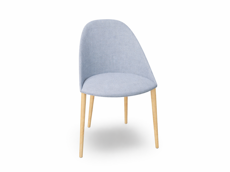 Cila Fully Upholstered Chair With Timber Oak Four-leg Base