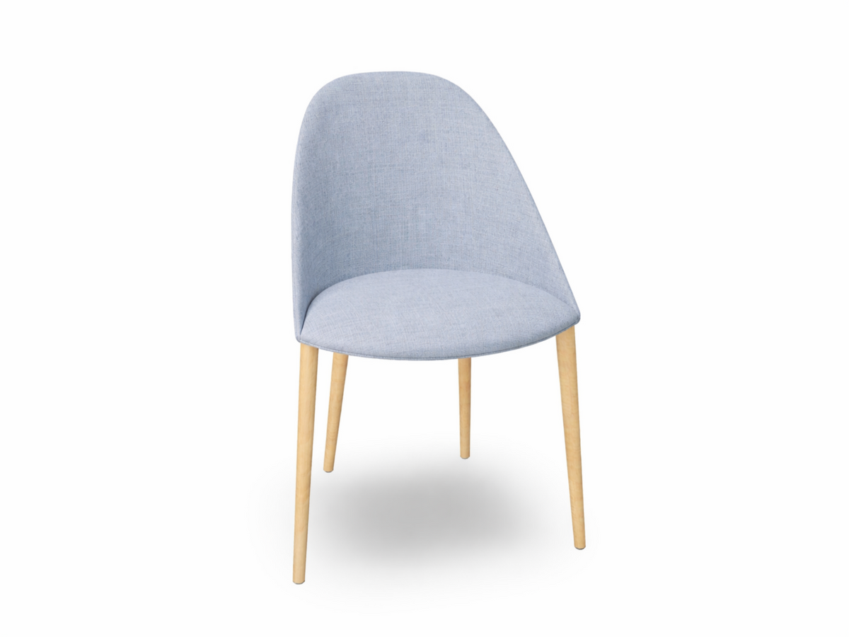 Cila Fully Upholstered Chair With Timber Oak Four-leg Base