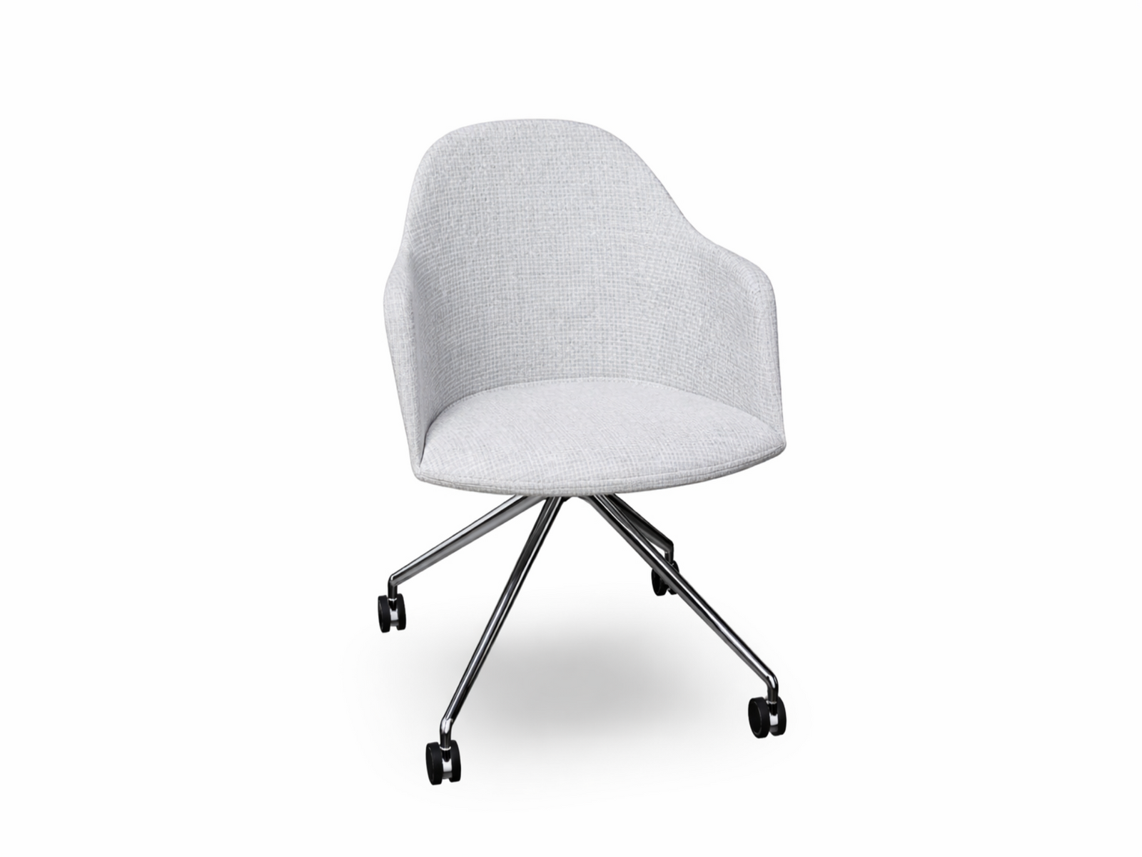 Cila fully upholstered Armchair With Fixed Trestle Base
