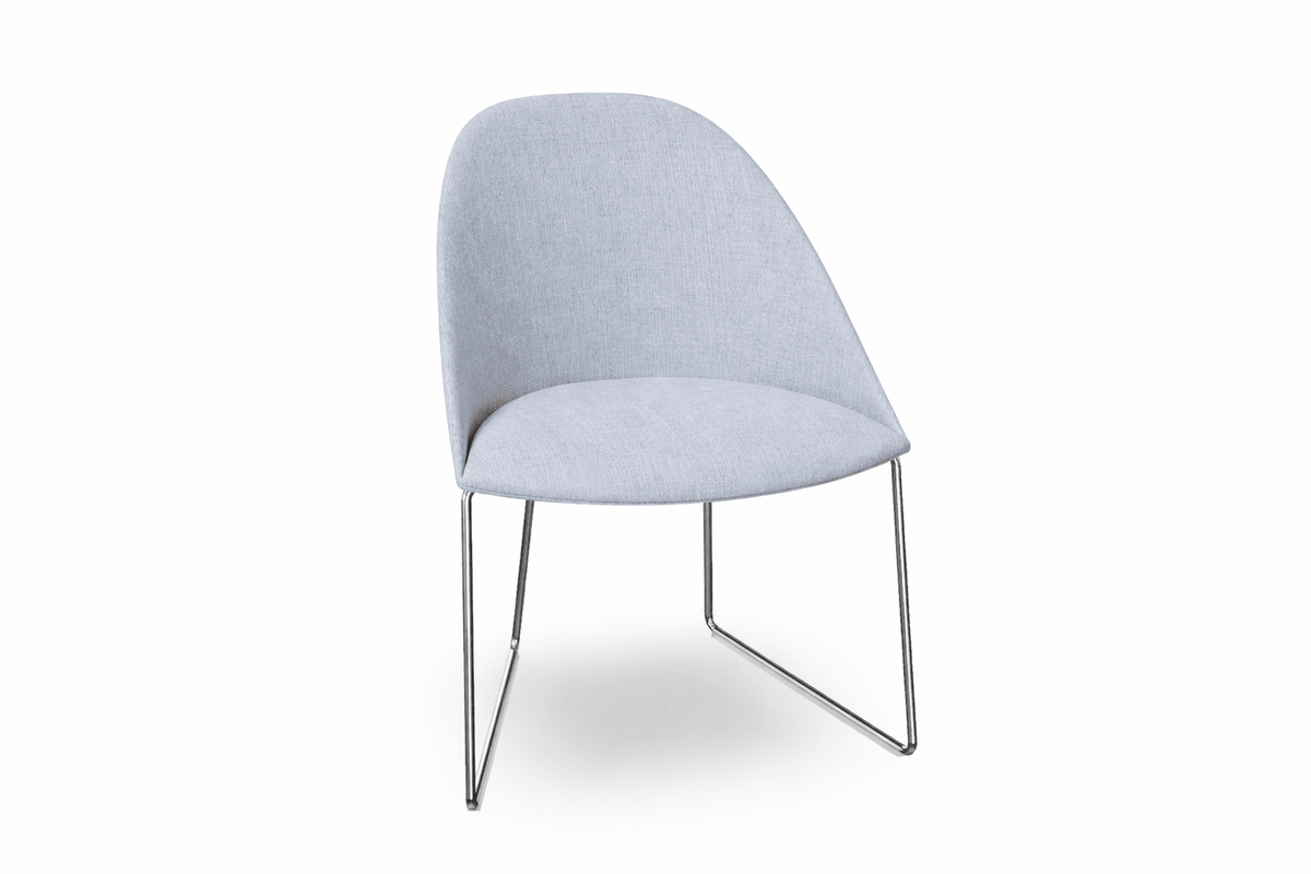 Cila Fully Upholstered Chair With Sled Base Chairs Arper 