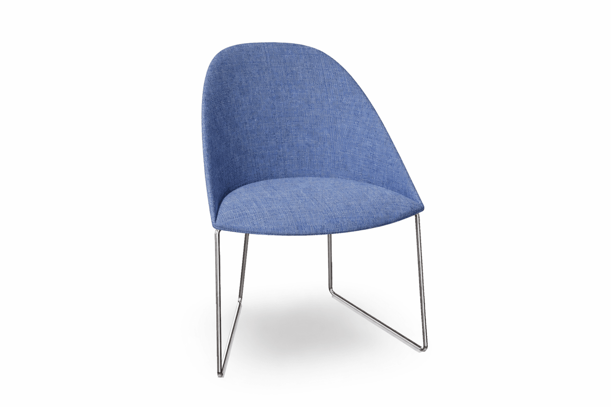Cila Fully Upholstered Chair With Sled Base Chairs Arper 