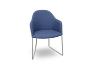 Cila Fully Upholstered Armchair With Sled Base Chairs Arper 