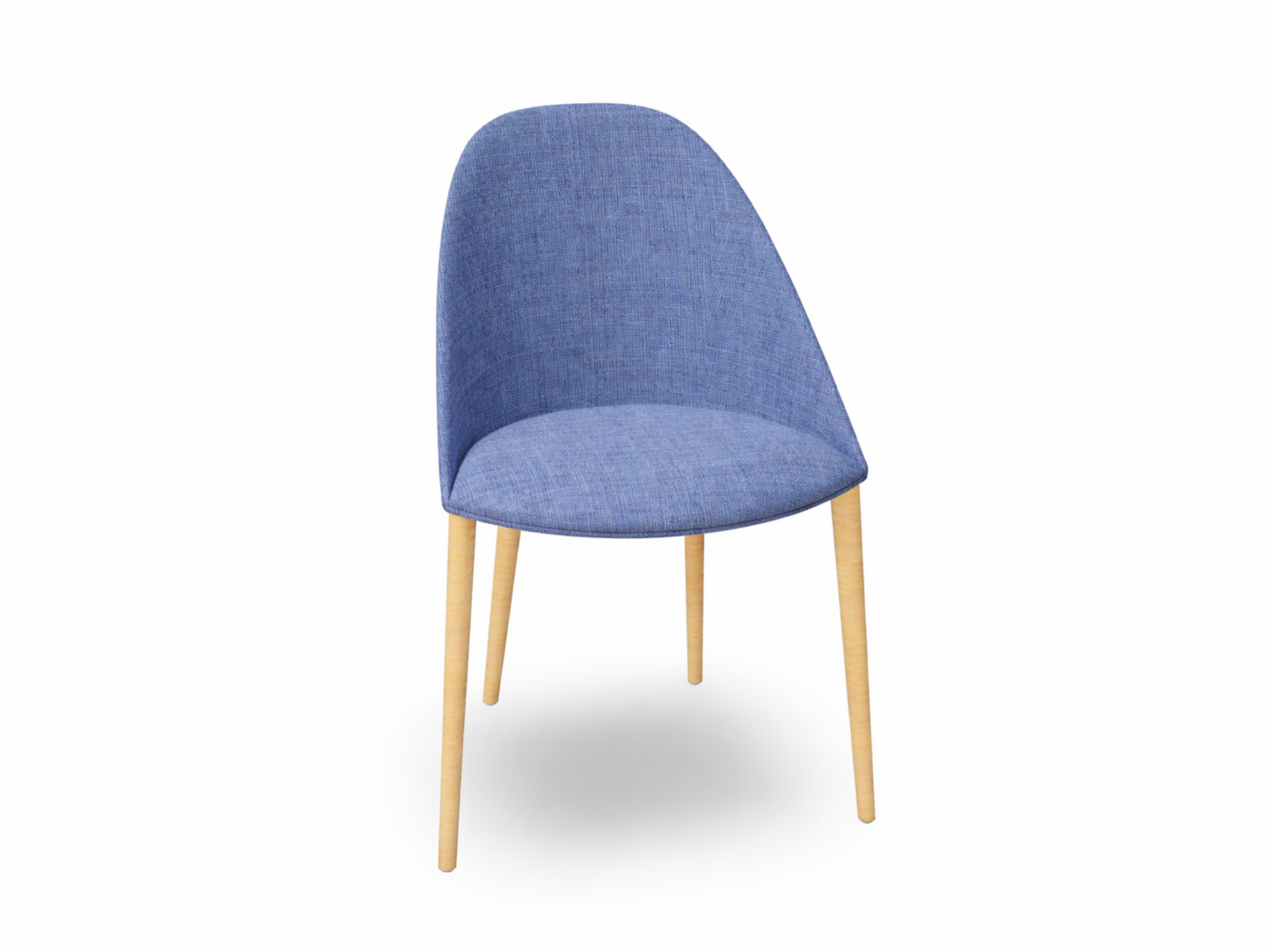 Cila Fully Upholstered Chair With Timber Oak Four-leg Base