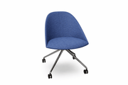 Cila Fully Upholtered Chair With Fixed Trestle Base Chairs Arper 
