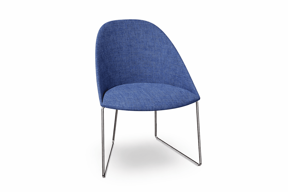 Cila Fully Upholstered Chair With Sled Base Chairs Arper 