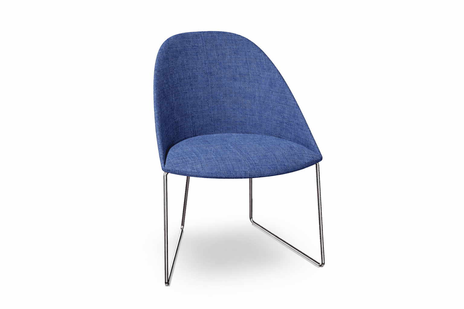 Cila Fully Upholstered Chair With Sled Base Chairs Arper 