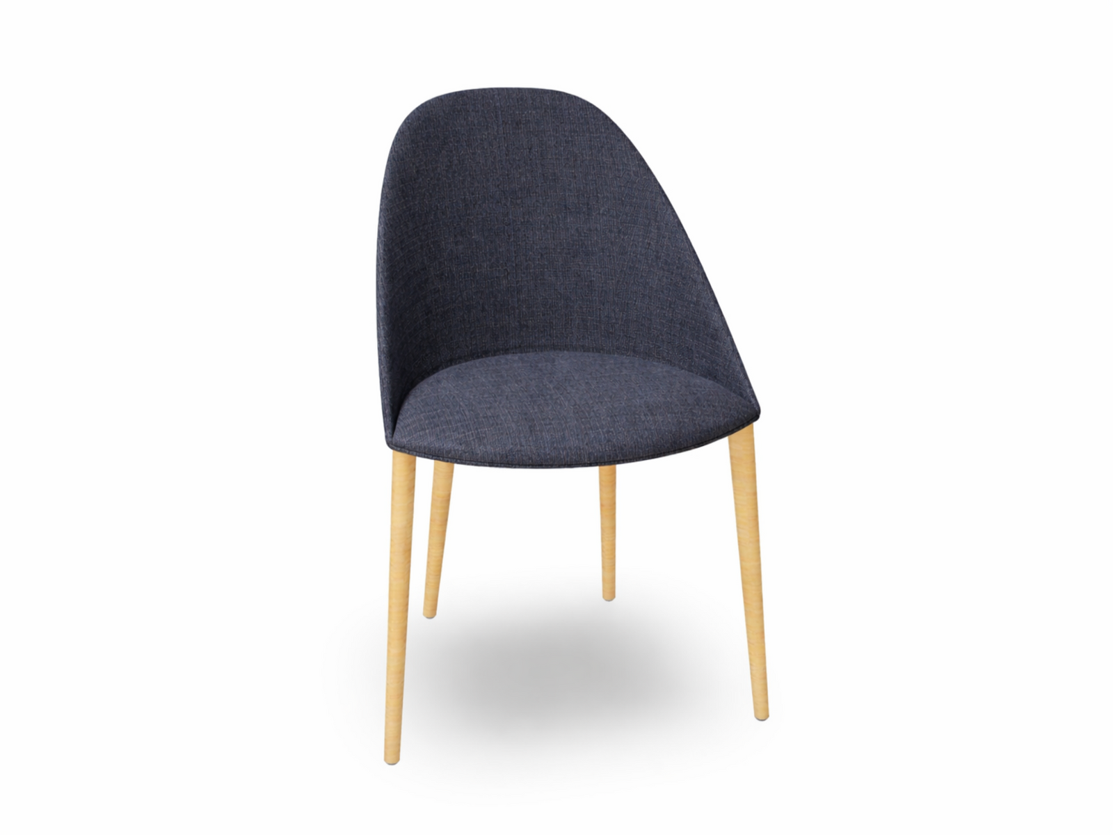 Cila Fully Upholstered Chair With Timber Oak Four-leg Base