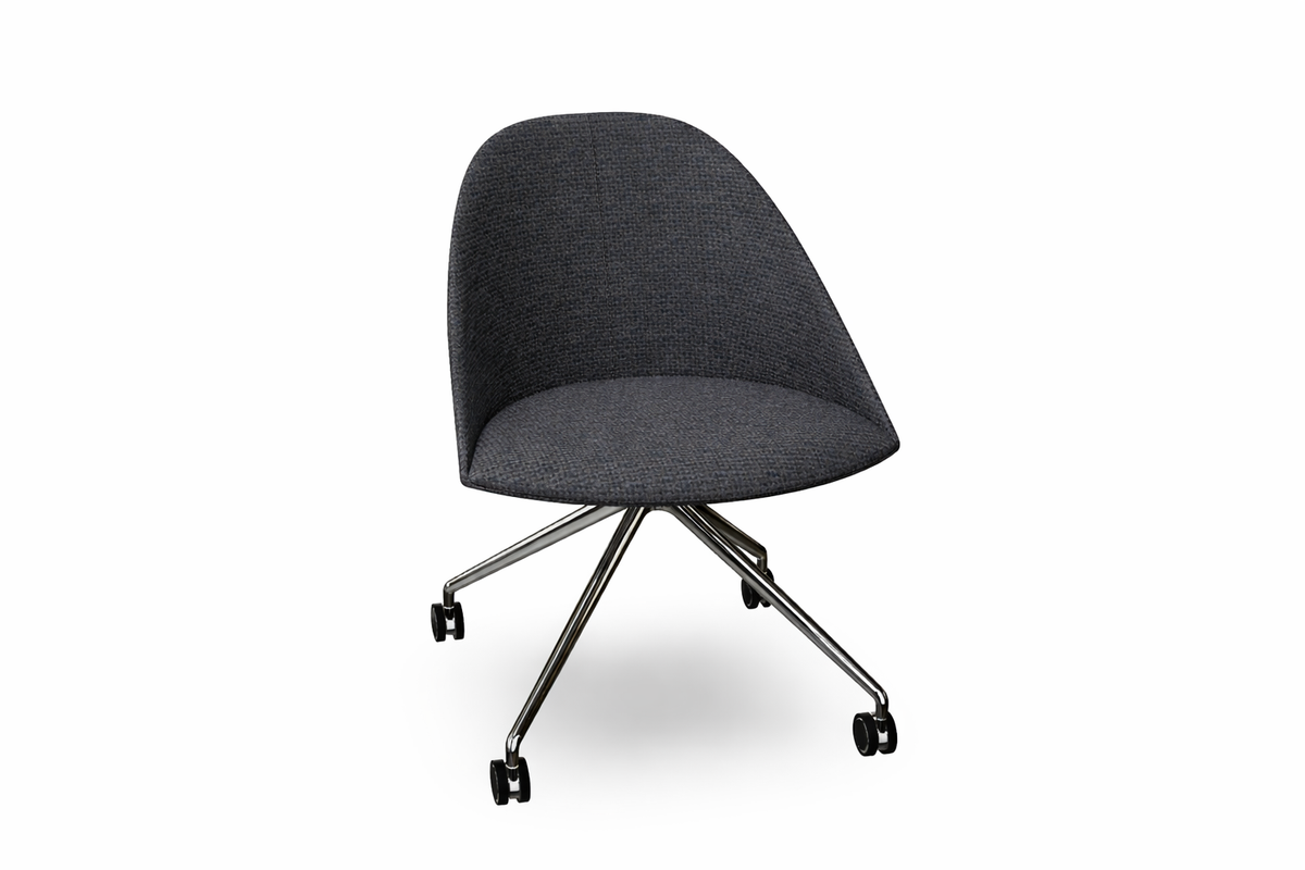 Cila Fully Upholtered Chair With Fixed Trestle Base