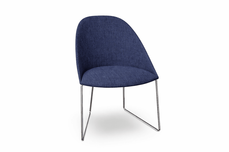 Cila Fully Upholstered Chair With Sled Base Chairs Arper 
