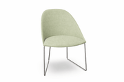 Cila Fully Upholstered Chair With Sled Base Chairs Arper 