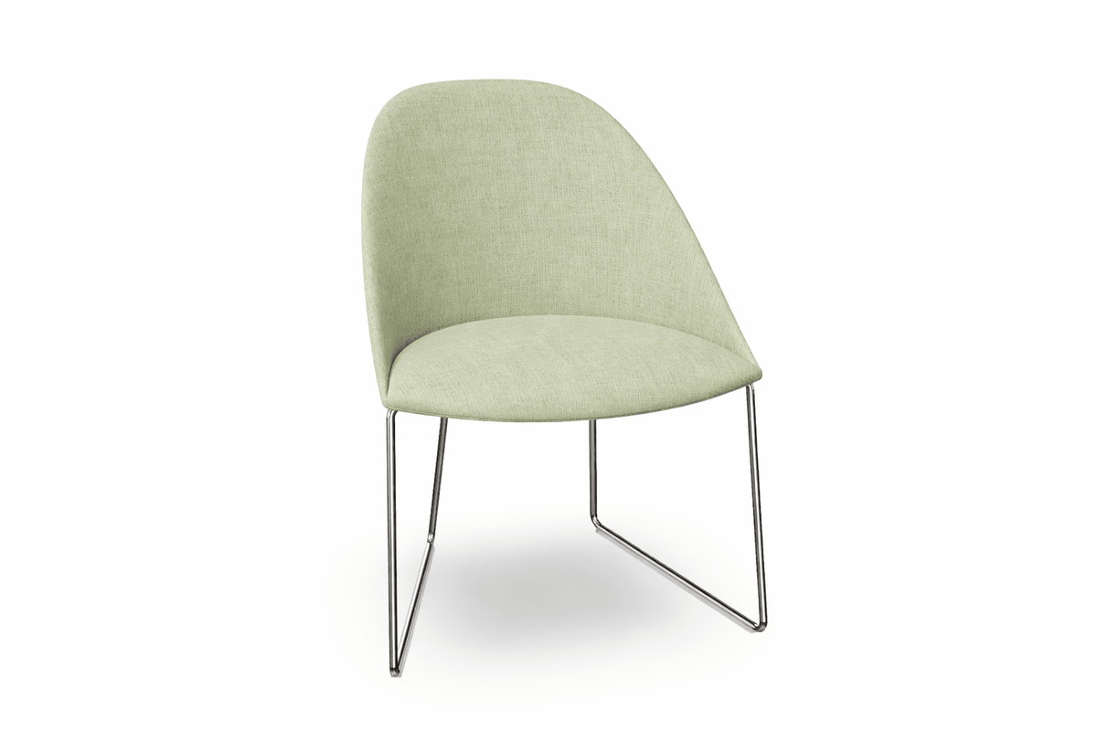 Cila Fully Upholstered Chair With Sled Base Chairs Arper 