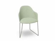 Cila Fully Upholstered Armchair With Sled Base Chairs Arper 