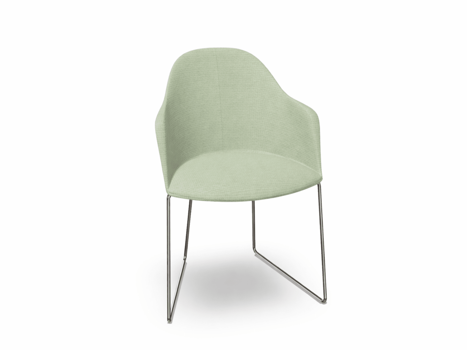 Cila Fully Upholstered Armchair With Sled Base Chairs Arper 