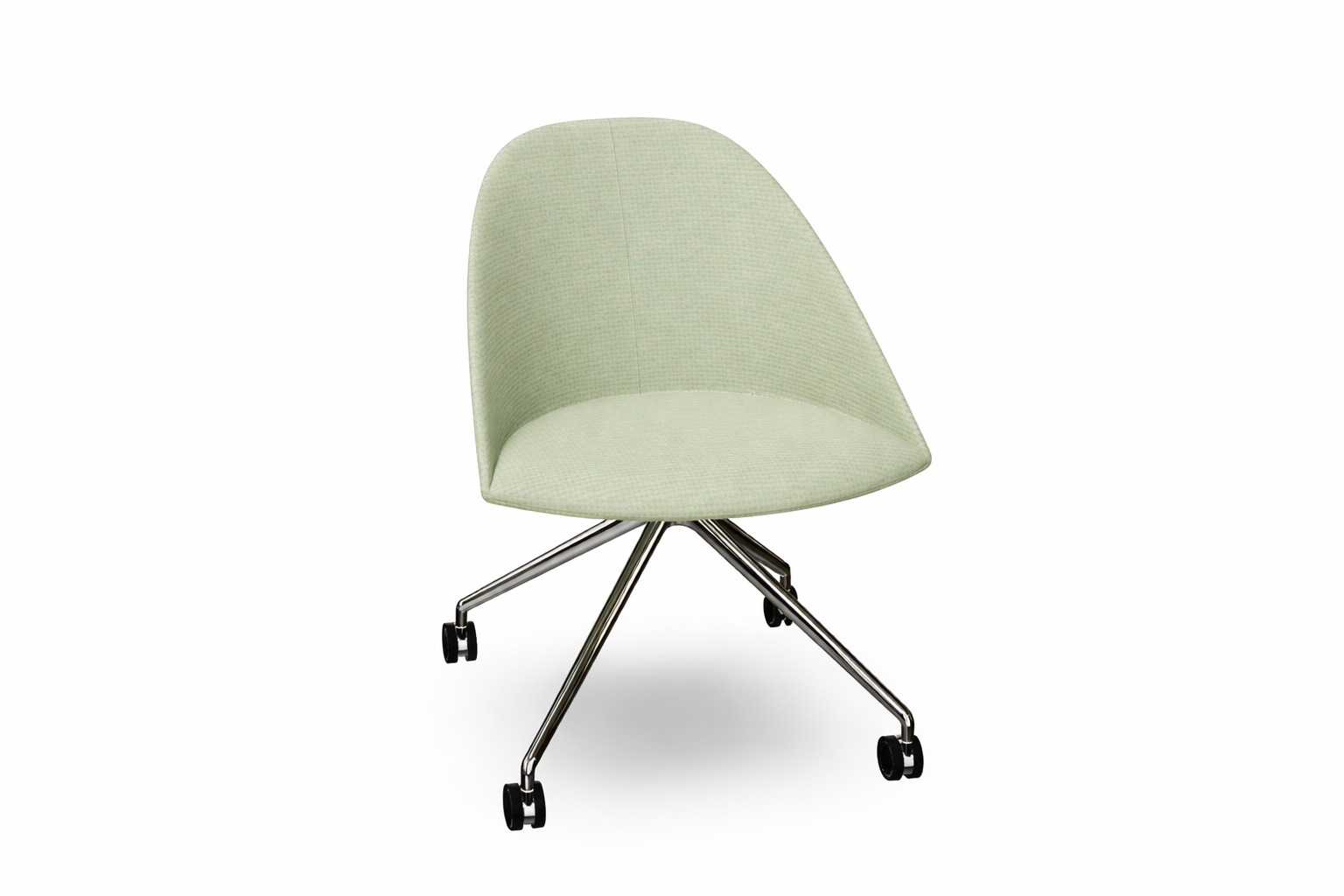 Cila Fully Upholtered Chair With Fixed Trestle Base