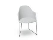 Cila Fully Upholstered Armchair With Sled Base Chairs Arper 