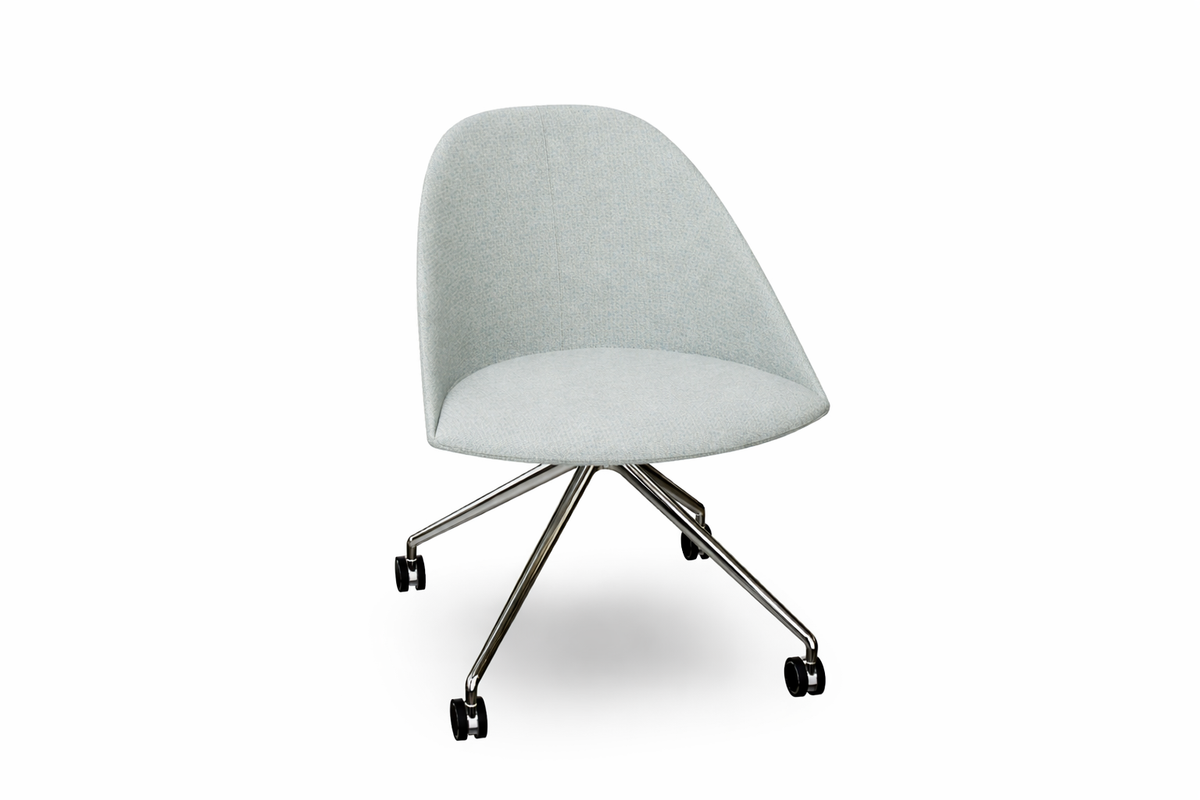 Cila Fully Upholtered Chair With Fixed Trestle Base