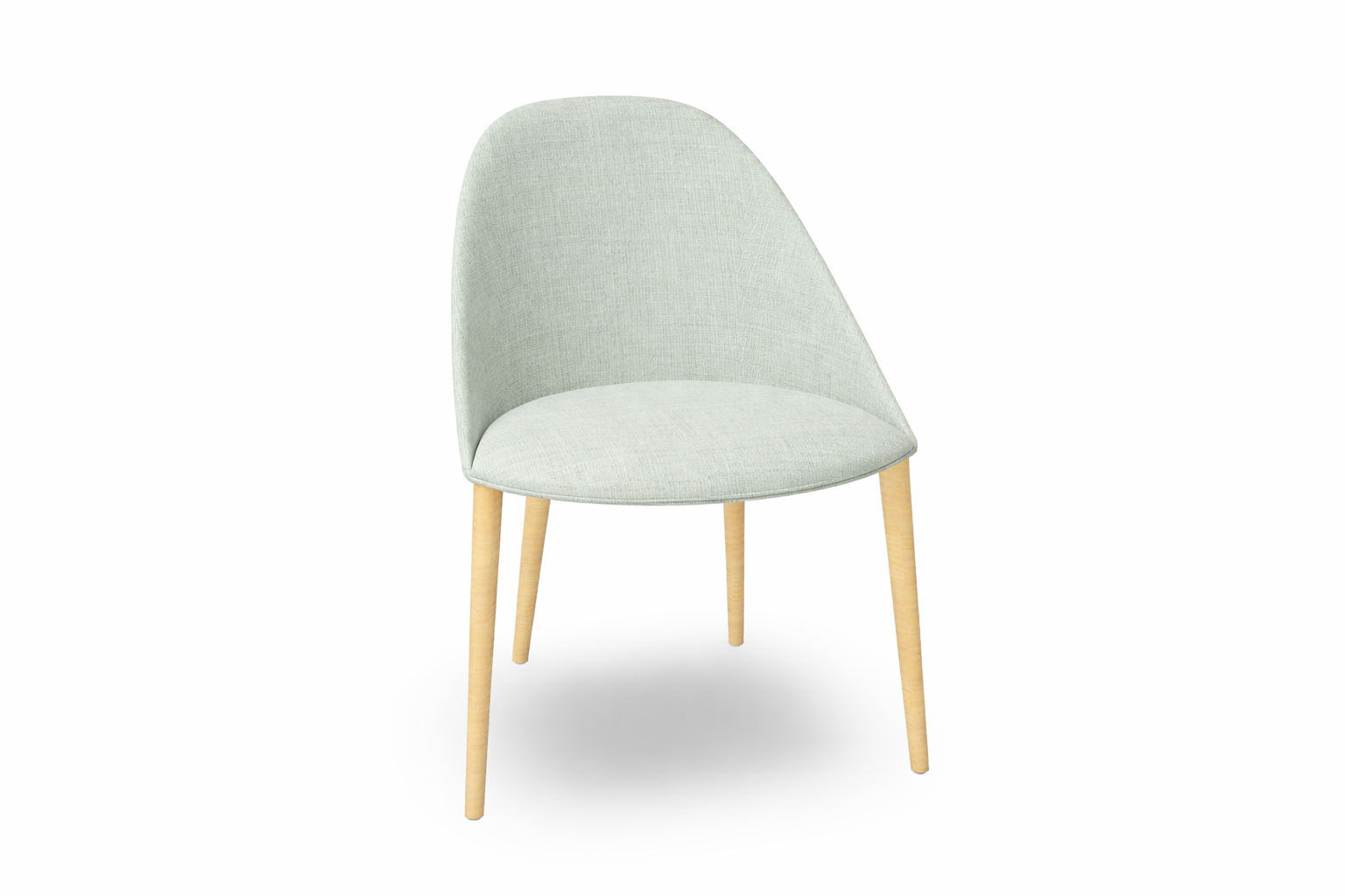 Cila Fully Upholstered Chair With Timber Oak Four-leg Base