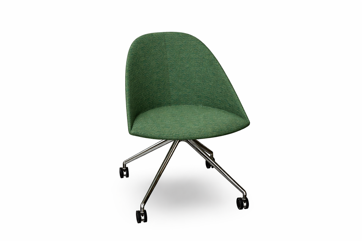 Cila Fully Upholtered Chair With Fixed Trestle Base