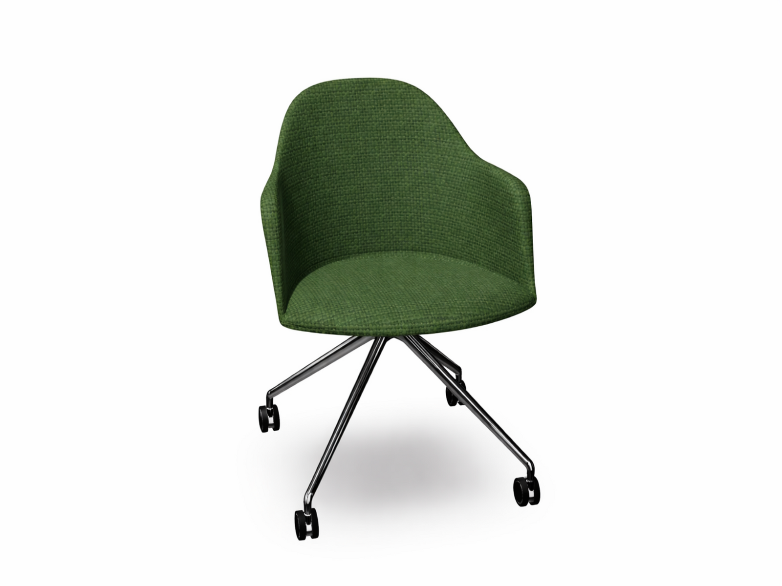 Cila fully upholstered Armchair With Fixed Trestle Base