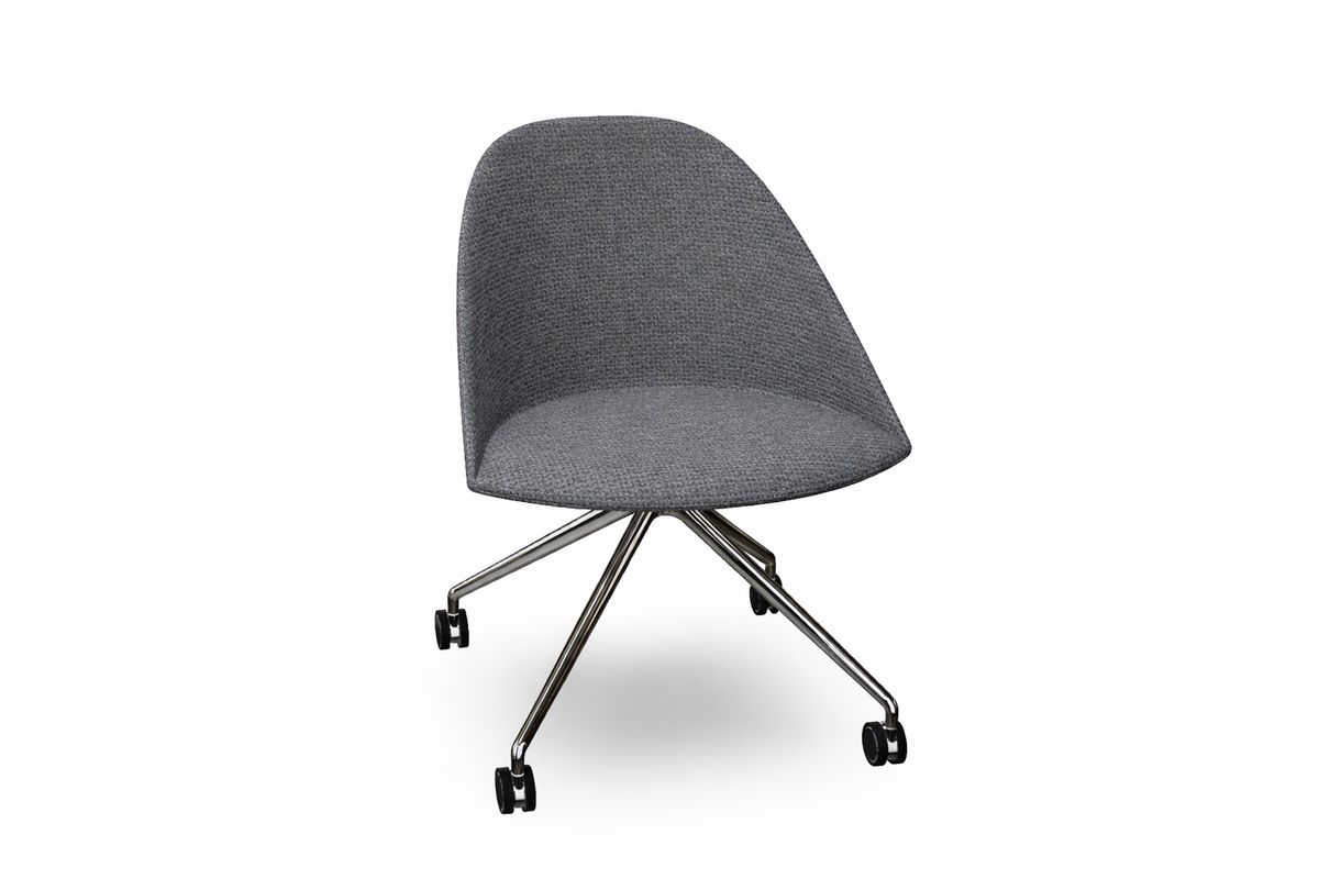 Cila Fully Upholtered Chair With Fixed Trestle Base
