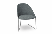 Cila Fully Upholstered Chair With Sled Base Chairs Arper 