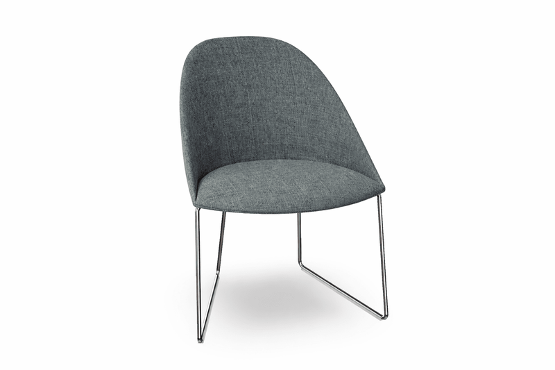 Cila Fully Upholstered Chair With Sled Base Chairs Arper 