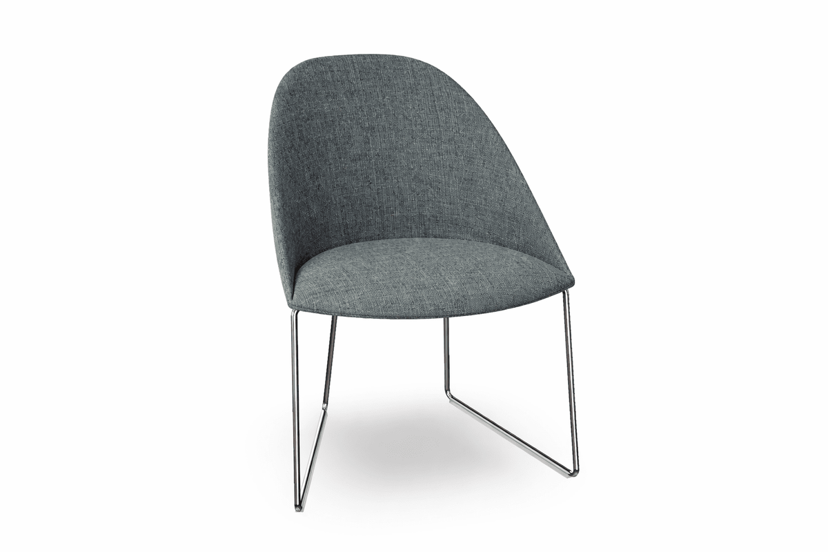 Cila Fully Upholstered Chair With Sled Base Chairs Arper 