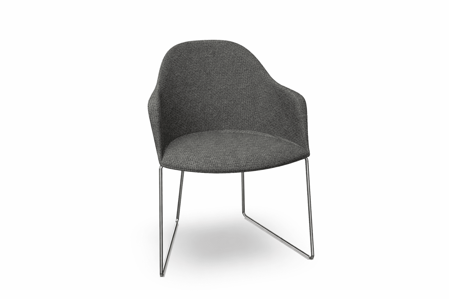 Cila Fully Upholstered Armchair With Sled Base Chairs Arper 