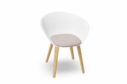 Duna 02 Wood Leg Chair With Seat Cushion Chairs Arper 