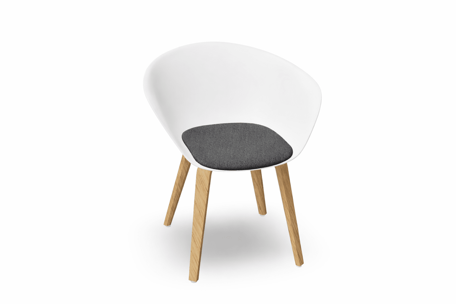 Duna 02 Wood Leg Chair With Seat Cushion Chairs Arper 