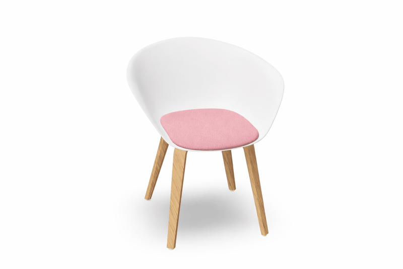 Duna 02 Wood Leg Chair With Seat Cushion Chairs Arper 