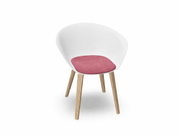 Duna 02 Wood Leg Chair With Seat Cushion Chairs Arper 
