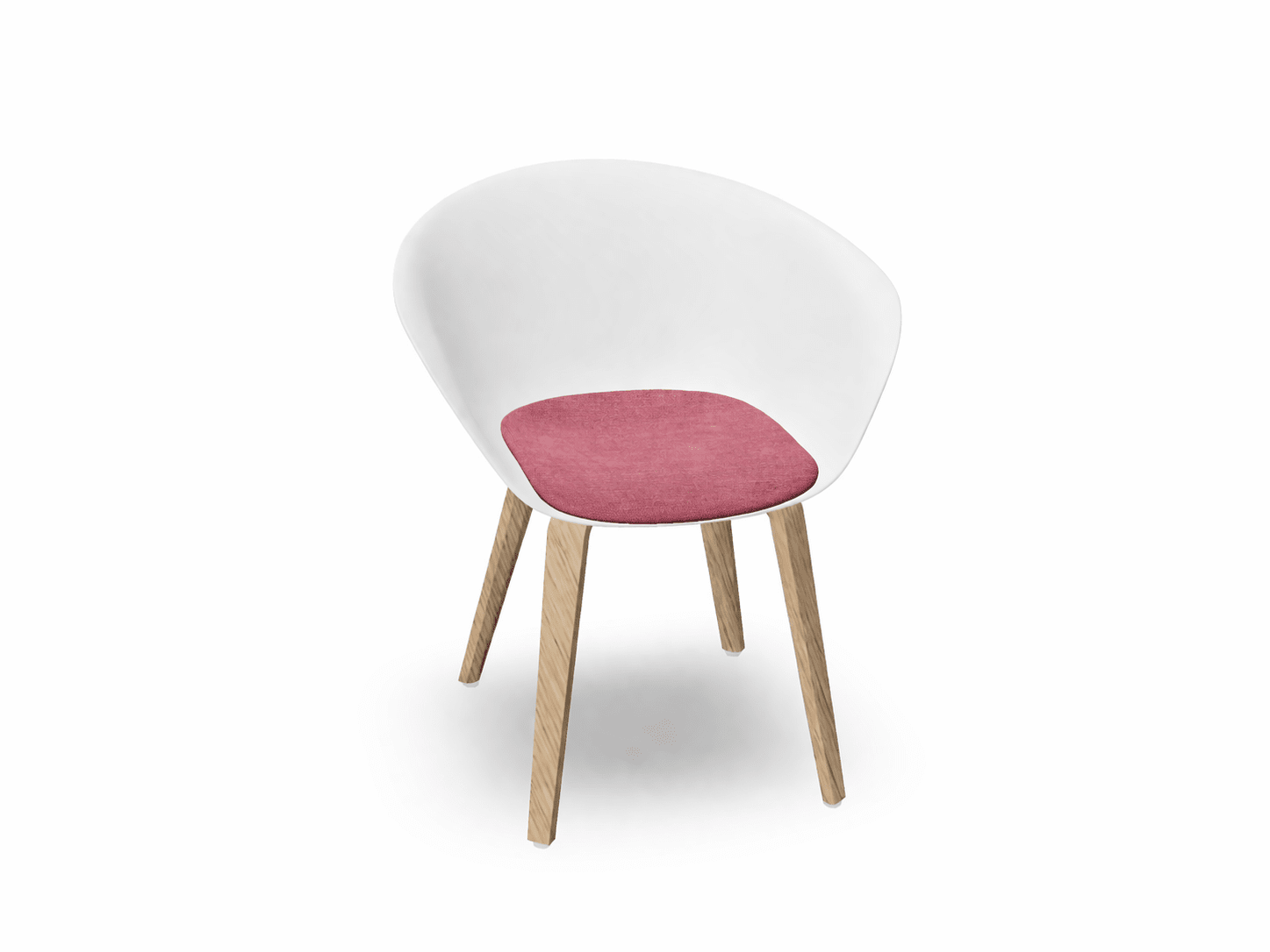 Duna 02 Wood Leg Chair With Seat Cushion Chairs Arper 