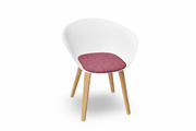 Duna 02 Wood Leg Chair With Seat Cushion Chairs Arper 
