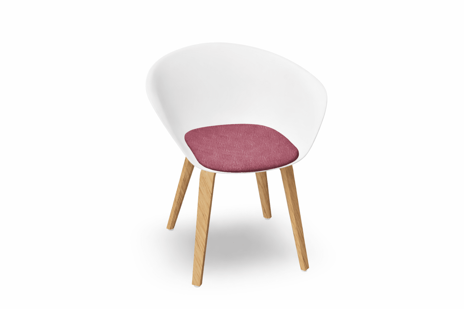 Duna 02 Wood Leg Chair With Seat Cushion Chairs Arper 