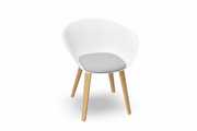 Duna 02 Wood Leg Chair With Seat Cushion Chairs Arper 