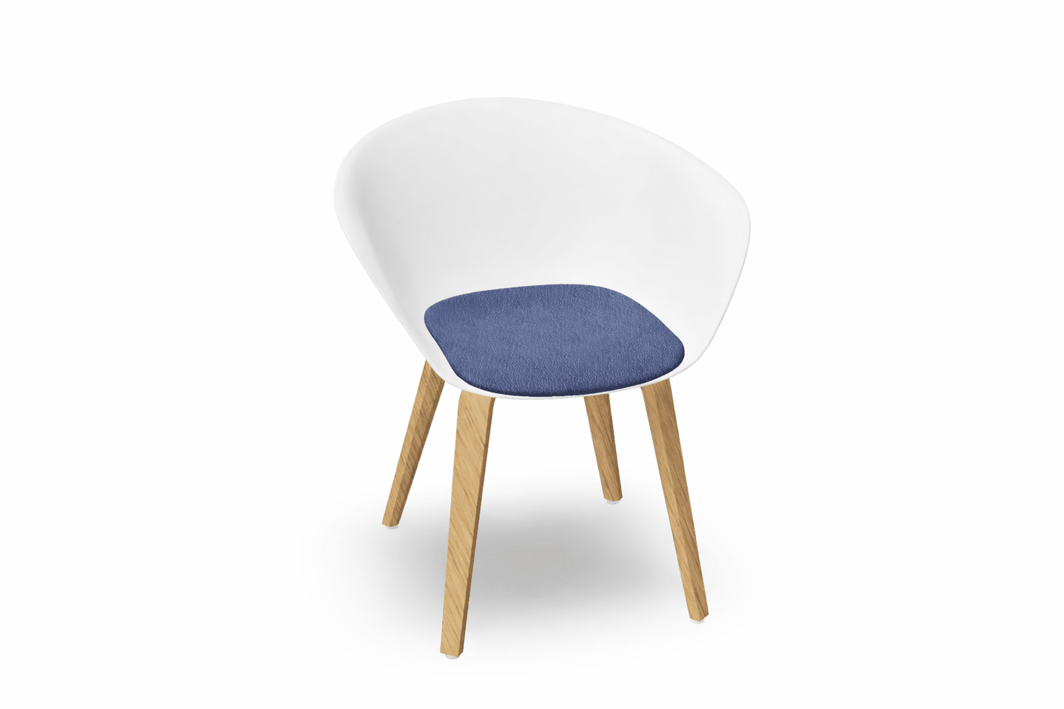 Duna 02 Wood Leg Chair With Seat Cushion Chairs Arper 