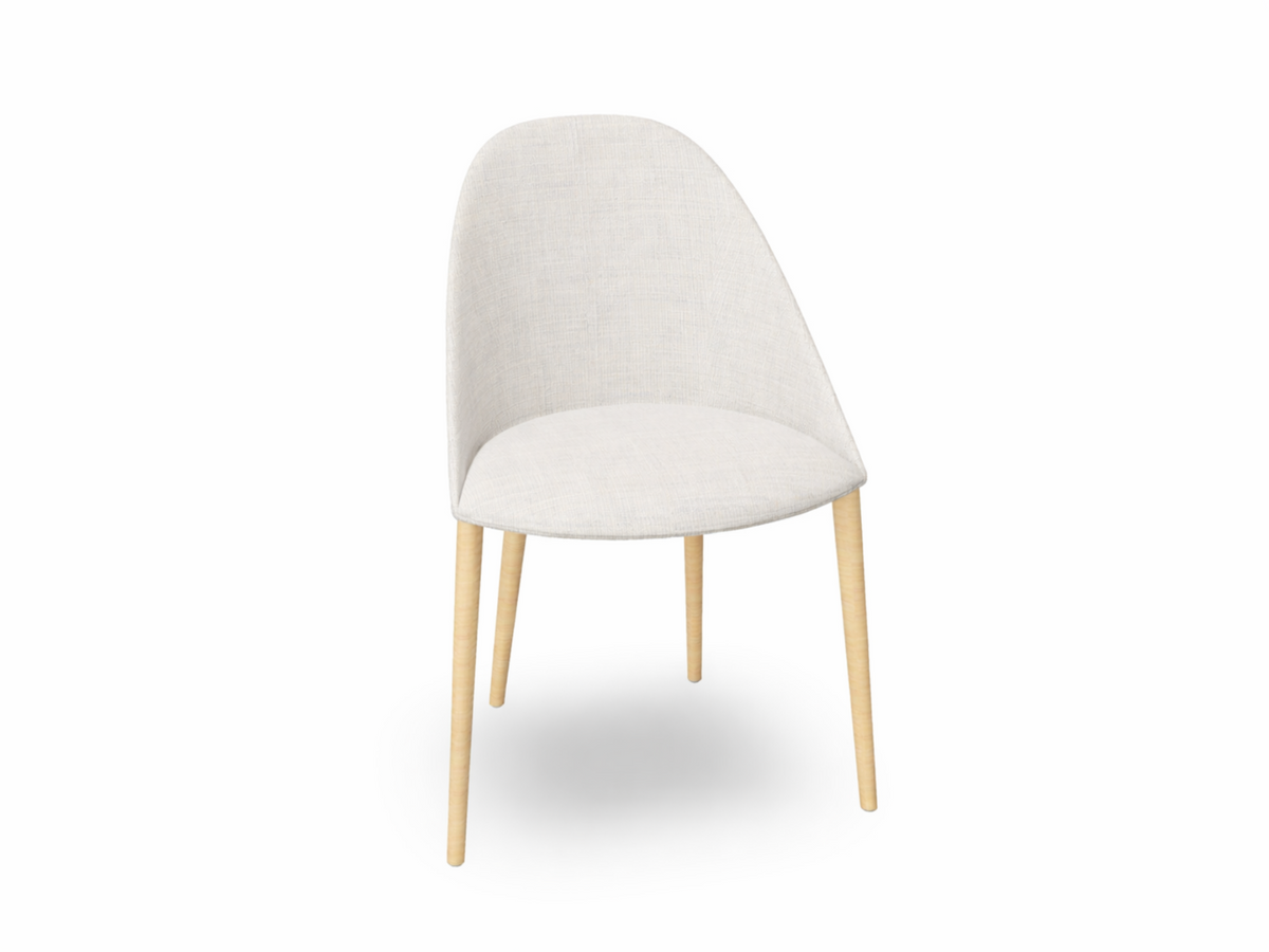 Cila Fully Upholstered Chair With Timber Oak Four-leg Base