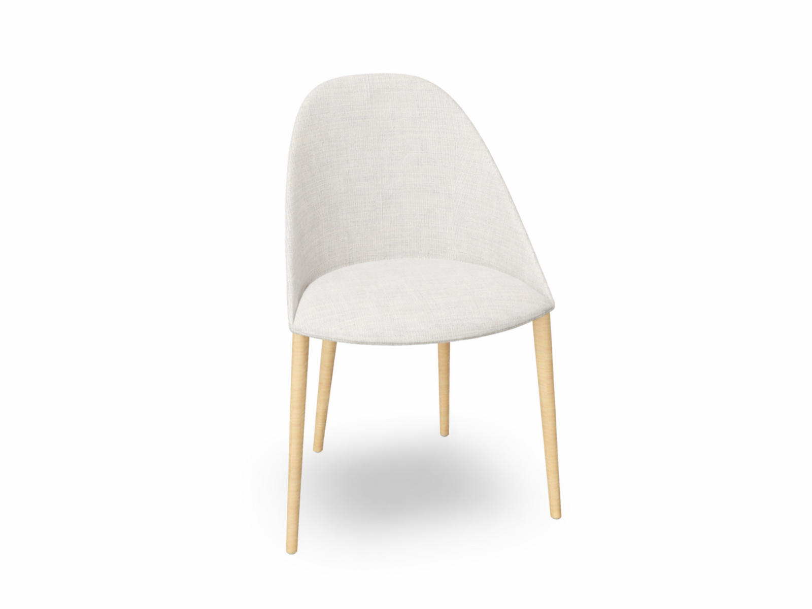 Cila Fully Upholstered Chair With Timber Oak Four-leg Base