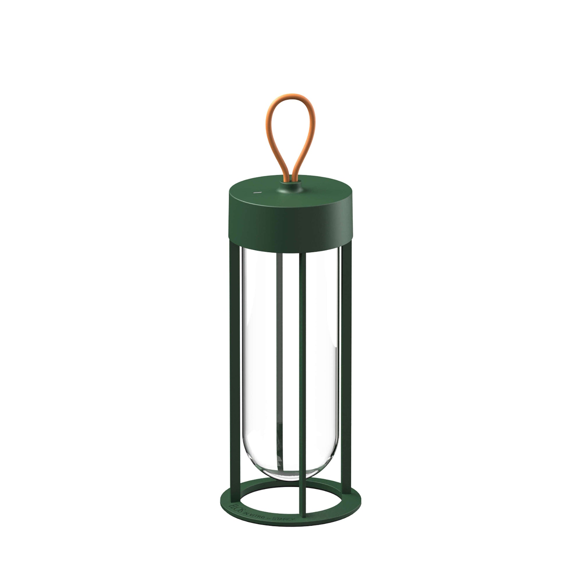 In Vitro Unplugged Portable Lamp Outdoors Flos Forest Green 2700K 