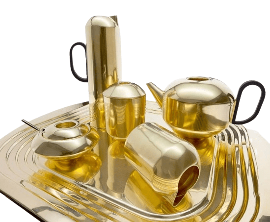 Form 6 Piece Tea Set - Brass ***FLOOR SAMPLE*** Tom Dixon 