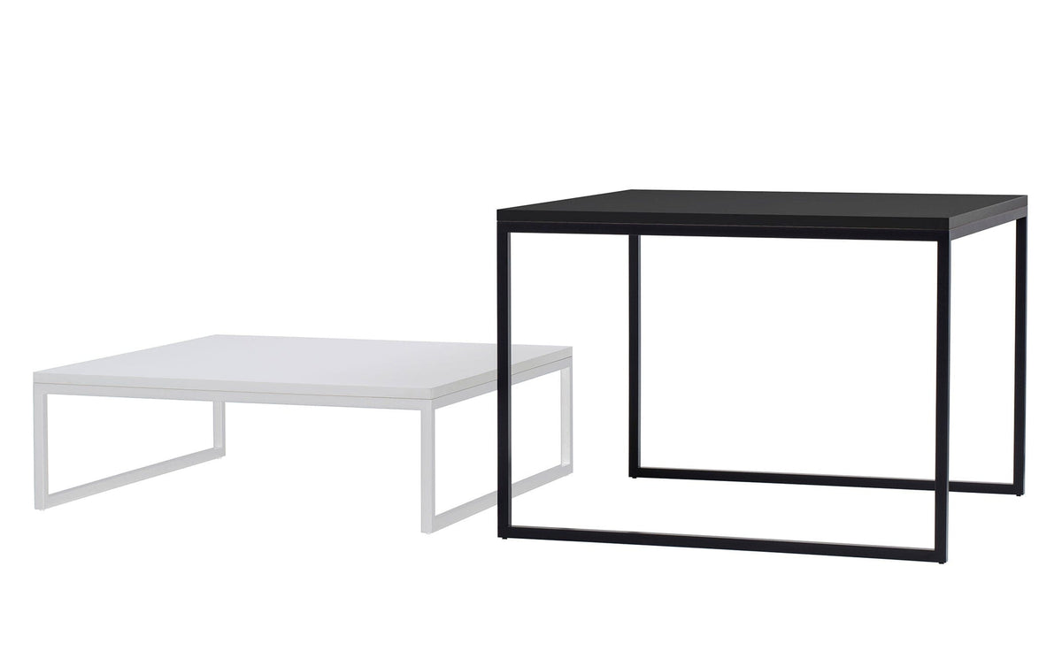 Fronzoni Table Service Table Cappellini Service Table 39.25&quot; square 12.75&quot; tall (FR_21) Matte lacquered - white top (OP 01) Matte varnished - white base (OP 01)