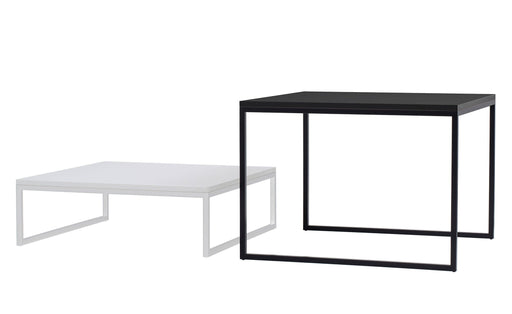 Fronzoni Table Service Table Cappellini Service Table 39.25" square 12.75" tall (FR_21) Matte lacquered - white top (OP 01) Matte varnished - white base (OP 01)