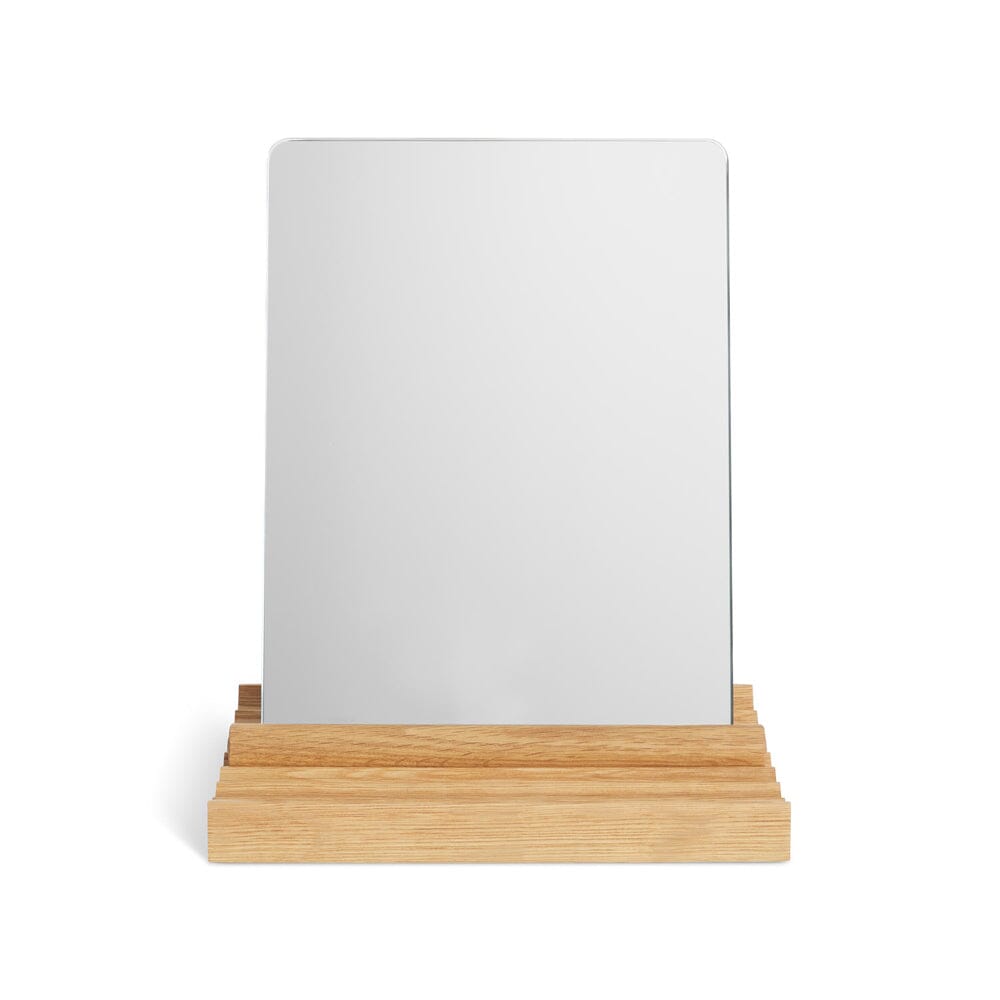 Furrow Table Mirror mirror BluDot White Oak 