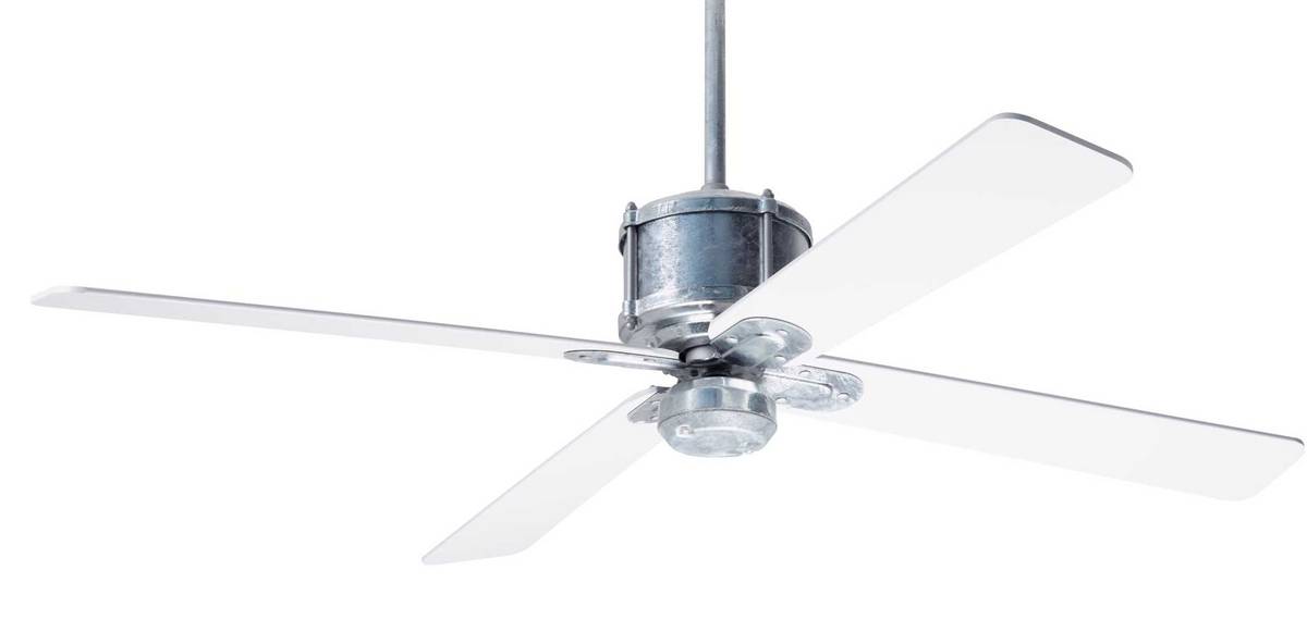 Industry DC Ceiling Fan Ceiling Fans Modern Fan Co Galvanized White Wall Control Without Light