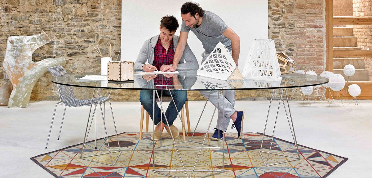 Hexa Orange Rug Rug Gan 