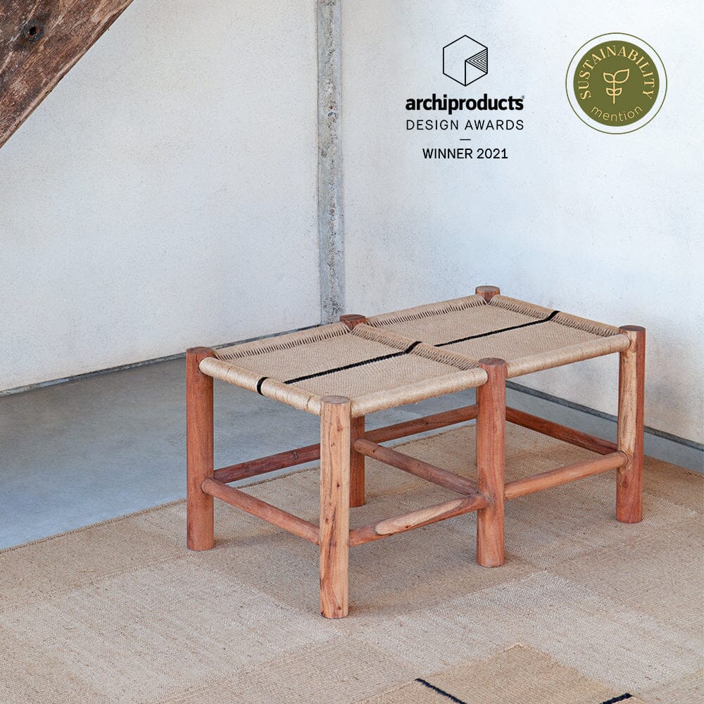 Roots 01 Stool Pouf Gan 